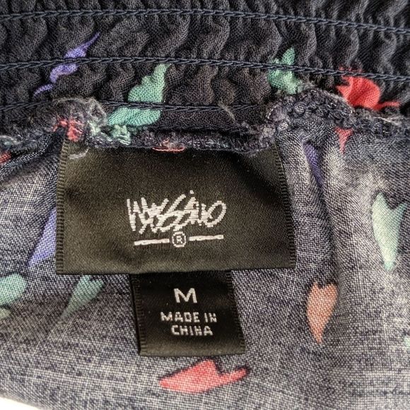 [3/$15] or $5 in bundle - Mossimo navy and multicolored splash skater skirt - Picture 6 of 6